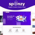 دانلود اسکریپت تولیدکنندگان محتوا Sponzy-Support Creators Content Script