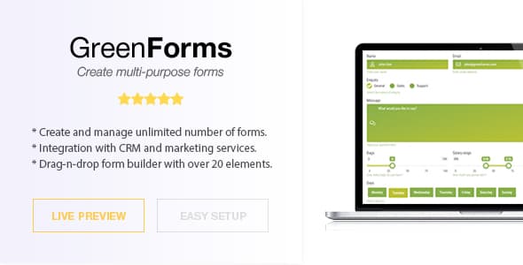 دانلود اسکریپت فرم ساز Green Forms-Standalone Form Builder دانلود اسکریپت فرم ساز Green Forms-Standalone Form Builder