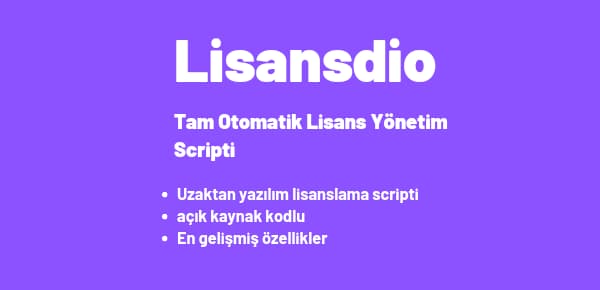 دانلود اسکریپت مدیریت لایسنس LisansDio-License Manager Script دانلود اسکریپت مدیریت لایسنس LisansDio-License Manager Script