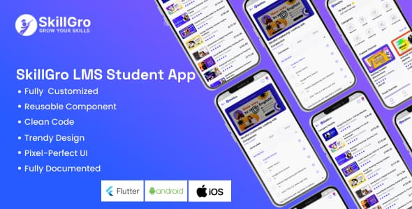 دانلود اپلیکیشن مدیریت یادگیری فلاتر SkillGro LMS Student App دانلود اپلیکیشن مدیریت یادگیری فلاتر SkillGro LMS Student App
