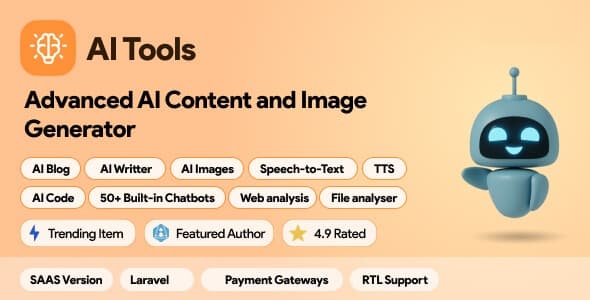 دانلود اسکریپت هوش مصنوعی AI Tools SAAS-AI Content-Image-Chat دانلود اسکریپت هوش مصنوعی AI Tools SAAS-AI Content-Image-Chat