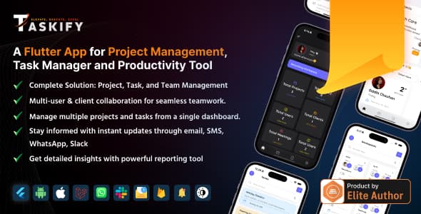 دانلود اپلیکیشن مدیریت پروژه فلاتر Taskify Flutter App-Project Management دانلود اپلیکیشن مدیریت پروژه فلاتر Taskify Flutter App-Project Management