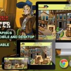 دانلود بازی اچ تی ام ال The Bandit Hunter-HTML5 Construct 2 Game