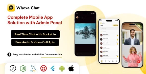 دانلود اپلیکیشن چت فلاتر Whoxa App-Whatsapp Clone App دانلود اپلیکیشن چت فلاتر Whoxa App-Whatsapp Clone App