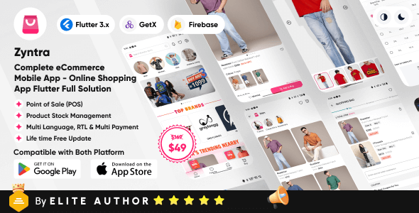 دانلود اپلیکیشن فروشگاهی فلاتر Zyntra-Complete eCommerce Mobile App دانلود اپلیکیشن فروشگاهی فلاتر Zyntra-Complete eCommerce Mobile App
