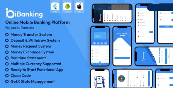 دانلود اپلیکیشن بانکداری فلاتر iBanking-Online Mobile Banking Platform دانلود اپلیکیشن بانکداری فلاتر iBanking-Online Mobile Banking Platform
