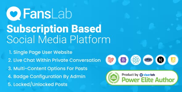 دانلود اسکریپت تولیدکنندگان محتوا FansLab-Subscription Social Media دانلود اسکریپت تولیدکنندگان محتوا FansLab-Subscription Social Media