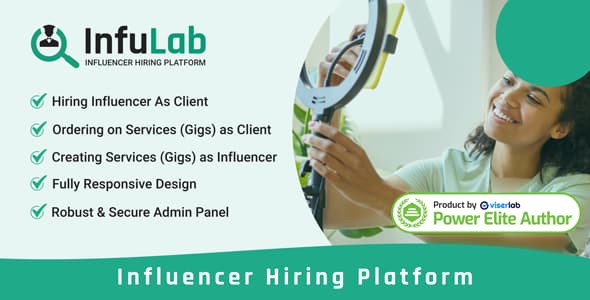 دانلود اسکریپت اینفلوئنسر InfuLab-Influencer Hiring Platform دانلود اسکریپت اینفلوئنسر InfuLab-Influencer Hiring Platform