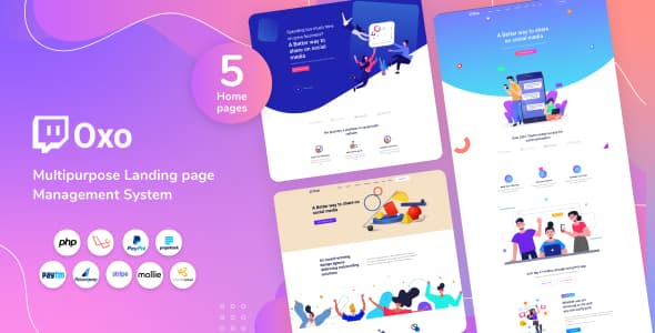 دانلود اسکریپت صفحه فرود OXO-Multipurpose Landing page CMS دانلود اسکریپت صفحه فرود OXO-Multipurpose Landing page CMS