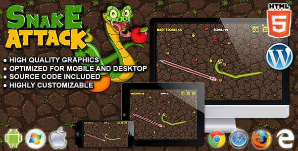 دانلود بازی اچ تی ام ال Snake Attack-HTML5 Survival Game دانلود بازی اچ تی ام ال Snake Attack-HTML5 Survival Game