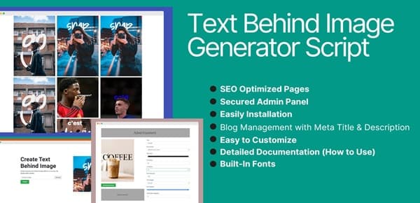 دانلود اسکریپت ژنراتور Text Behind Image Generator دانلود اسکریپت ژنراتور Text Behind Image Generator