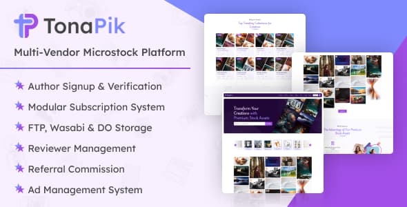 دانلود اسکریپت میکرو استوک TonaPik-Multi Vendor Microstock Platform دانلود اسکریپت میکرو استوک TonaPik-Multi Vendor Microstock Platform