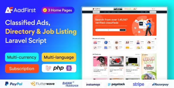 دانلود اسکریپت ثبت آگهی Aadfirst-Classified Ads-Directory-Job Listing دانلود اسکریپت ثبت آگهی Aadfirst-Classified Ads-Directory-Job Listing