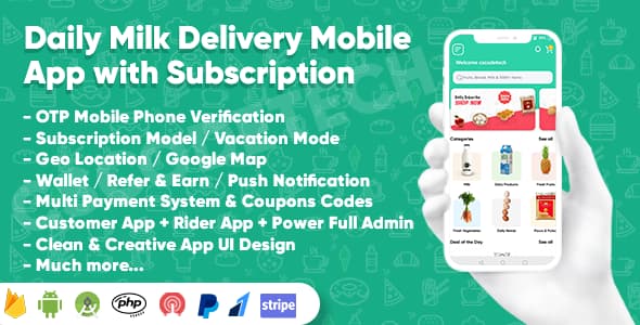 دانلود اپلیکیشن فروشگاهی اندروید Dairy Products-Grocery-Daily Milk دانلود اپلیکیشن فروشگاهی اندروید Dairy Products-Grocery-Daily Milk