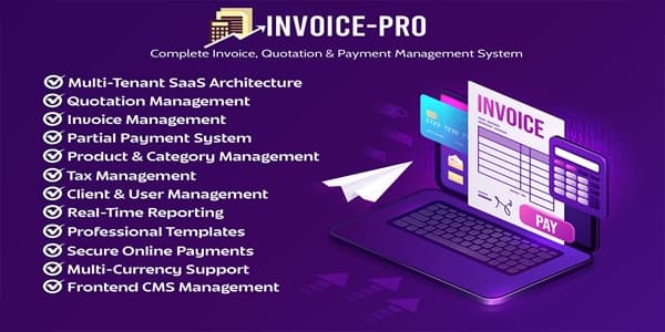 دانلود اسکریپت فاکتور Invoice Pro-SaaS Invoicing Billing System دانلود اسکریپت فاکتور Invoice Pro-SaaS Invoicing Billing System