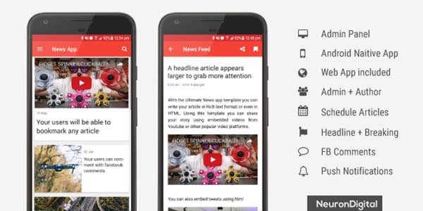 دانلود اپلیکیشن خبری اندروید The Ultimate News App Template دانلود اپلیکیشن خبری اندروید The Ultimate News App Template