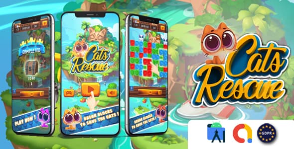 دانلود اپلیکیشن بازی اندروید cats rescue-Android Studio-Admob-GDPR دانلود اپلیکیشن بازی اندروید cats rescue-Android Studio-Admob-GDPR