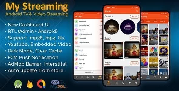 دانلود اپلیکیشن استریم اندروید My Streaming Android App with Admin Panel دانلود اپلیکیشن استریم اندروید My Streaming Android App with Admin Panel