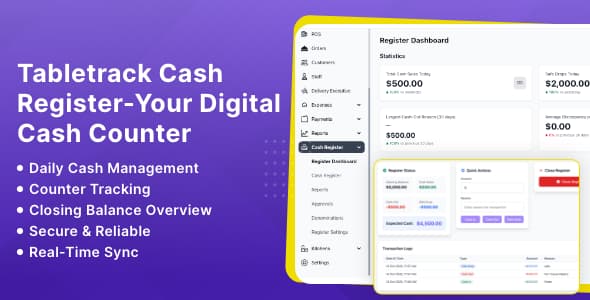 دانلود افزونه متفرقه Cash Register Module for Tabletrack دانلود افزونه متفرقه Cash Register Module for Tabletrack