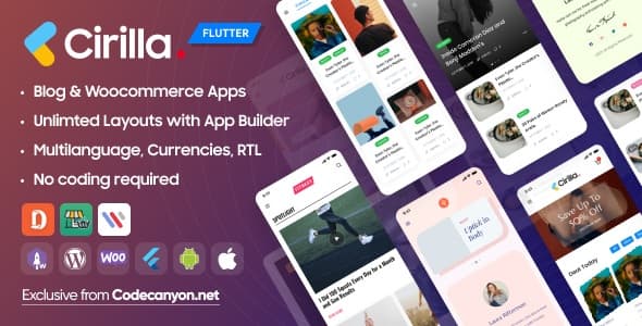 دانلود اپلیکیشن چند منظوره فلاتر Cirilla-Multipurpose Flutter App-Wordpress دانلود اپلیکیشن چند منظوره فلاتر Cirilla-Multipurpose Flutter App-Wordpress