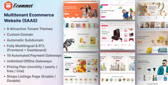دانلود اسکریپت بیلدر Ecommet-Multitenant Ecommerce Website Builder دانلود اسکریپت بیلدر Ecommet-Multitenant Ecommerce Website Builder