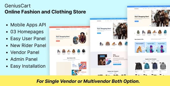 دانلود اسکریپت فروشگاهی GeniusCart-Fashion-Clothing eCommerce دانلود اسکریپت فروشگاهی GeniusCart-Fashion-Clothing eCommerce