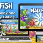دانلود بازی اچ تی ام ال Mad Fish-HTML5 Game-Mobile Version-AdMob