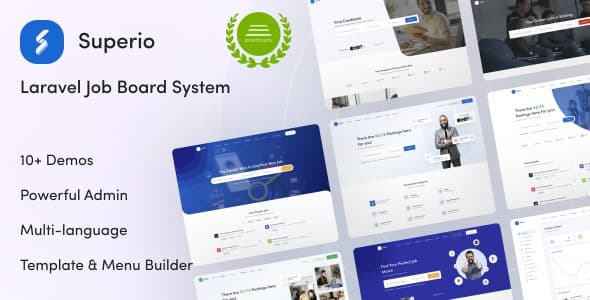 دانلود اسکریپت شغل Superio-Theme-JobCore Laravel Job Board CMS دانلود اسکریپت شغل Superio-Theme-JobCore Laravel Job Board CMS