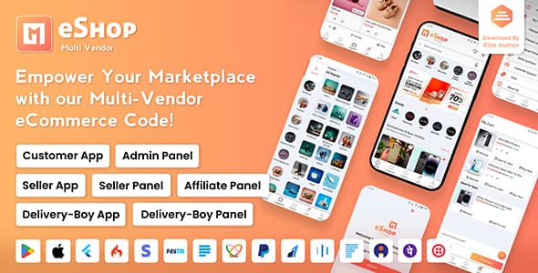 دانلود اپلیکیشن فروشگاهی فلاتر eShop-Multi Vendor eCommerce App دانلود اپلیکیشن فروشگاهی فلاتر eShop-Multi Vendor eCommerce App