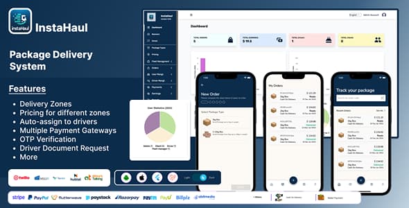 دانلود اپلیکیشن حمل و نقل فلاتر InstaHaul-Package Courier Delivery App دانلود اپلیکیشن حمل و نقل فلاتر InstaHaul-Package Courier Delivery App