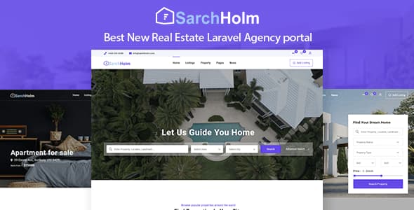 دانلود اسکریپت املاک Sarchholm real estate laravel multilingual agency دانلود اسکریپت املاک Sarchholm real estate laravel multilingual agency