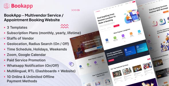 دانلود اسکریپت خدمات Bookapp-Multivendor Service-Appointment دانلود اسکریپت خدمات Bookapp-Multivendor Service-Appointment