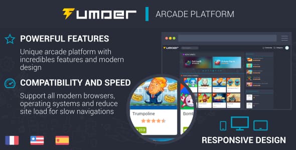دانلود اسکریپت پورتال Tumder-Responsive Arcade Script دانلود اسکریپت پورتال Tumder-Responsive Arcade Script